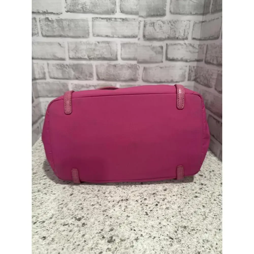 Kate Spade Union Street Opus Tote Bag in Fuchsia Pink Nylon with Leather Trim